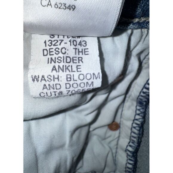 Mother The Insider Ankle Jeans in Bloom and Doom Denim Size 25 - Picture 10 of 10